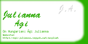 julianna agi business card